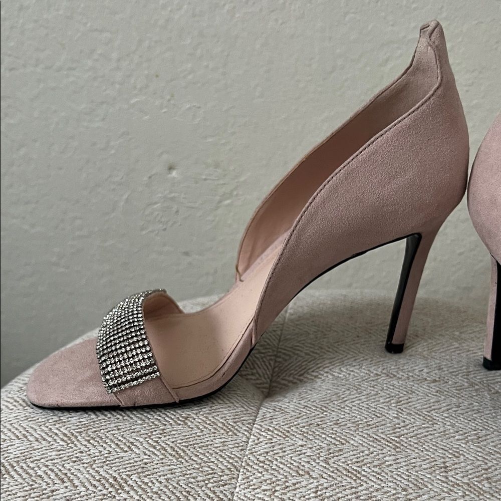 Charles & Keith Satin Crystal-embellished Stiletto-heel Sandels in Mauve in 37 - Picture 6 of 13